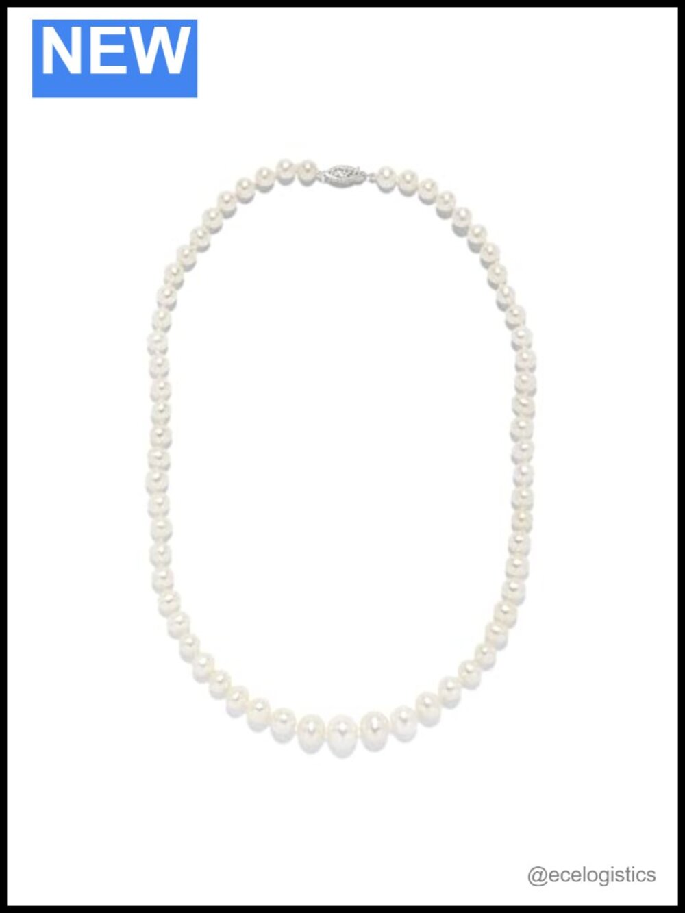 14K Gold 6-10mm Graduated Freshwater Pearl 18" Strand Necklace